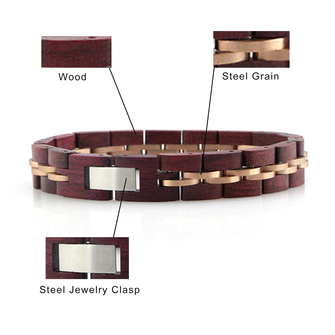 Offset Wooden Bracelet