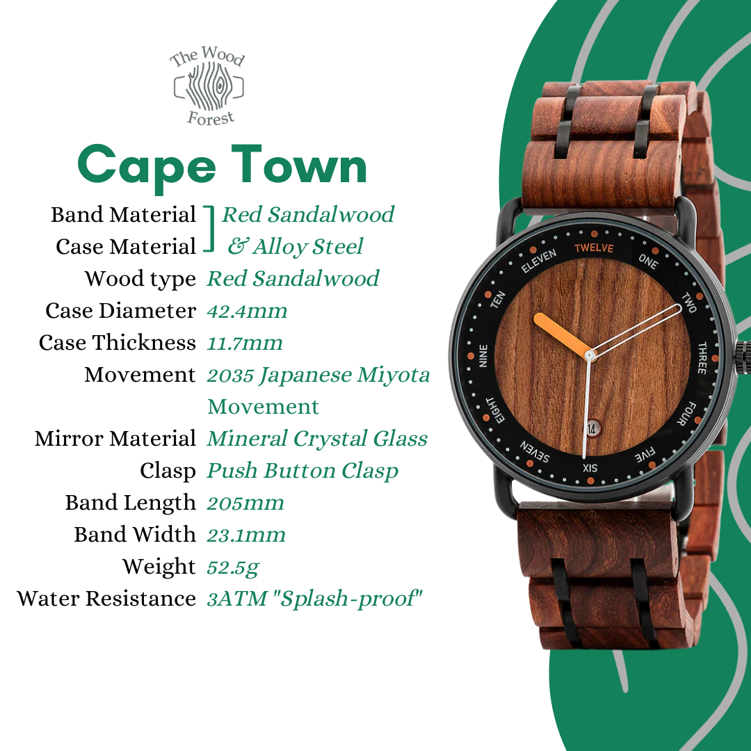 Cape Town Watch - Silver & Black - By-vp